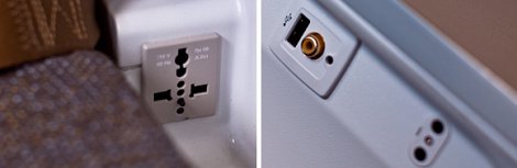 International plug sockets as well as USB